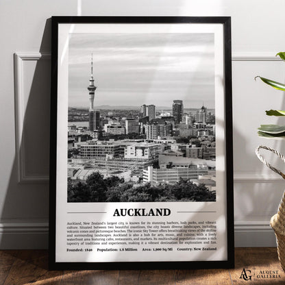 Auckland Black & White City Print