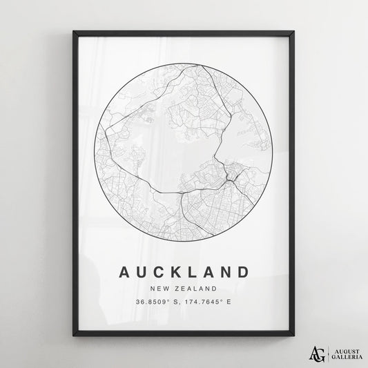 Auckland Minimalist Map