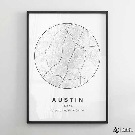 Austin Minimalist Map