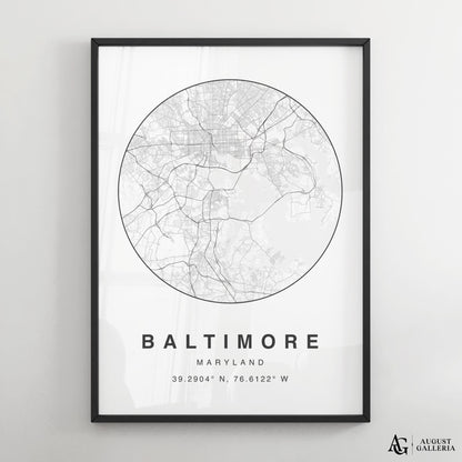Baltimore Minimalist Map