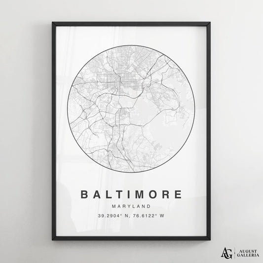 Baltimore Minimalist Map