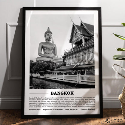 Bangkok Black & White City Print