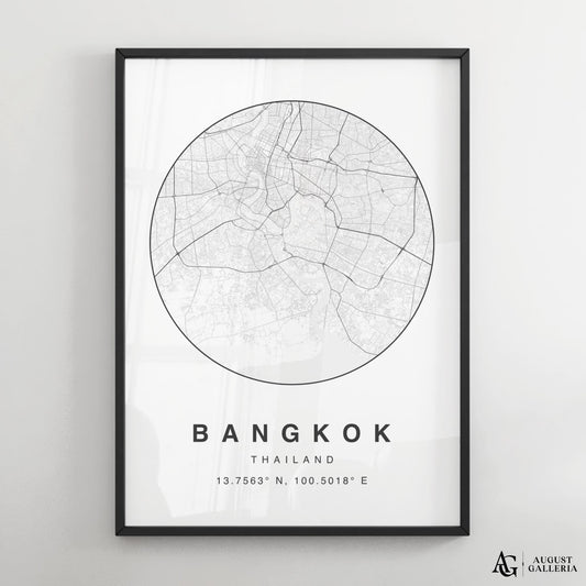 Bangkok Minimalist Map