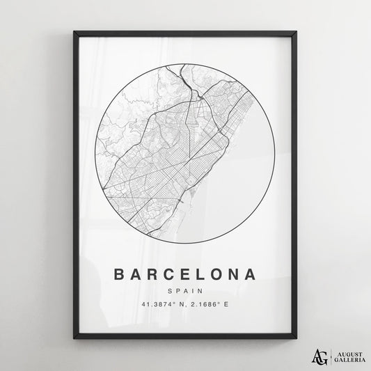Barcelona Minimalist Map