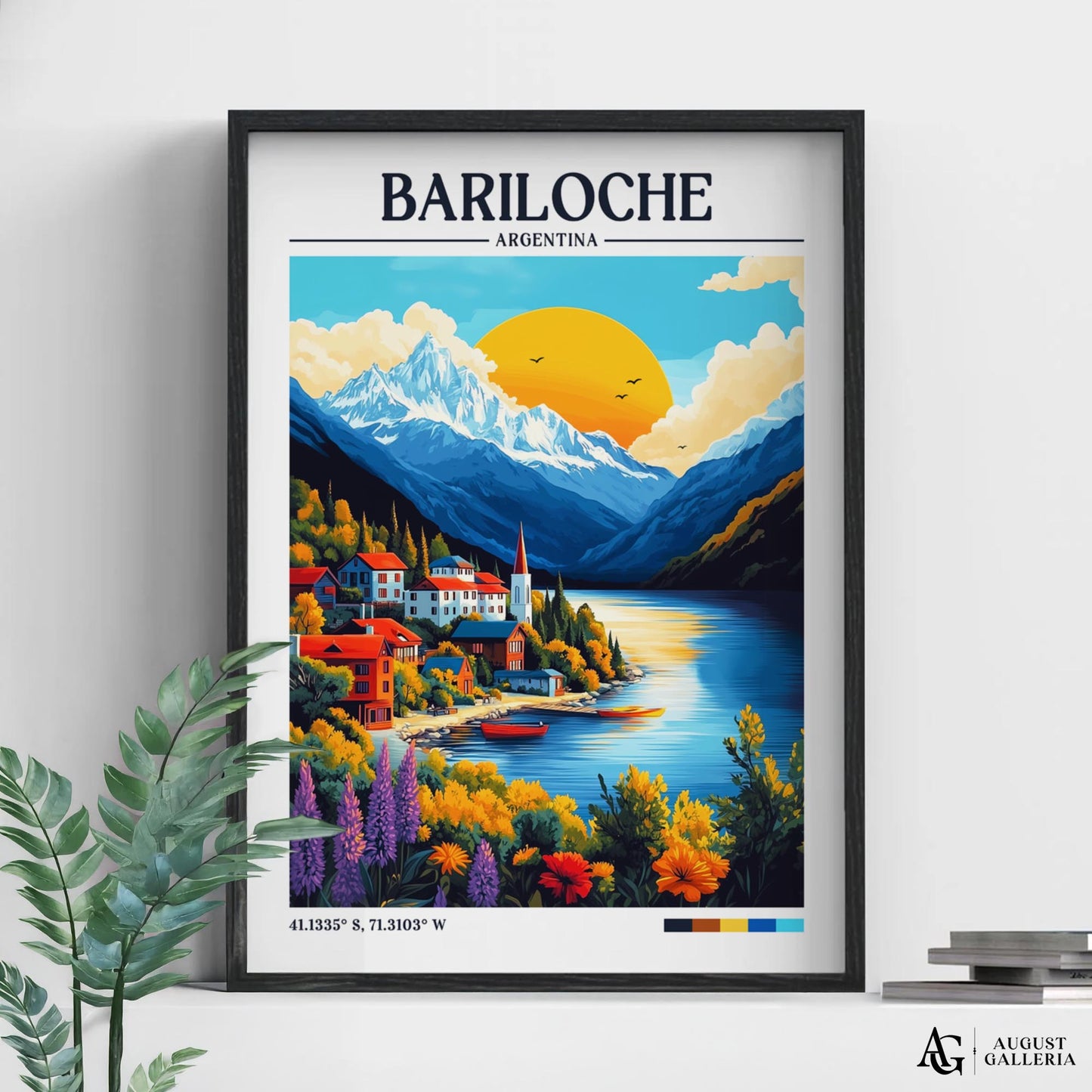 Bariloche Argentina Retro Travel Print