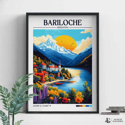 Bariloche Argentina Retro Travel Print