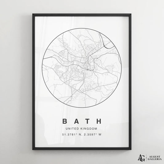 Bath Minimalist Map