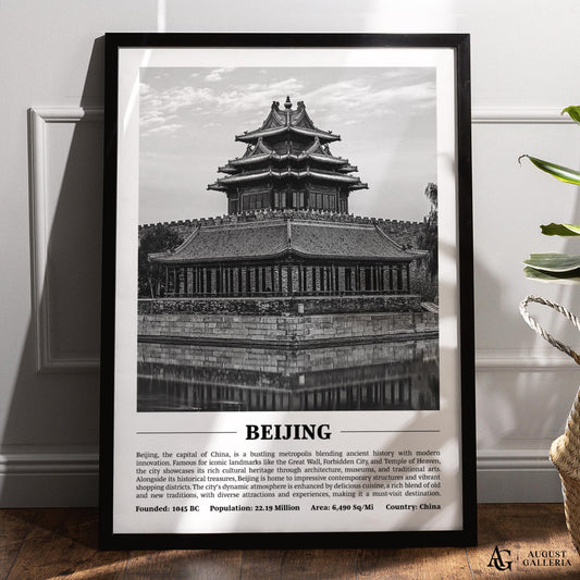 Beijing Black & White City Print