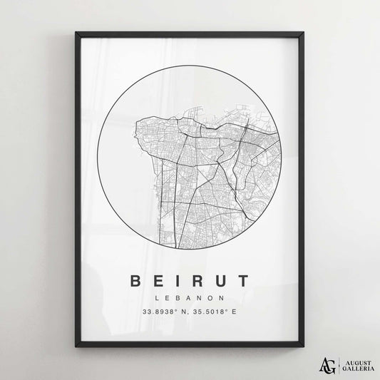 Beirut Minimalist Map