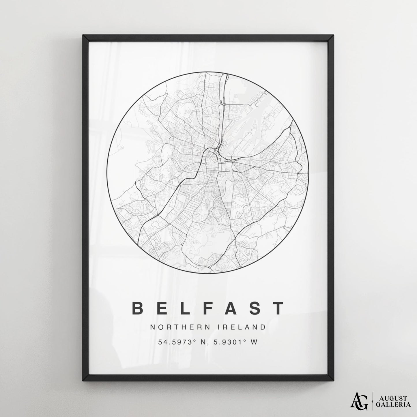 Belfast Minimalist Map