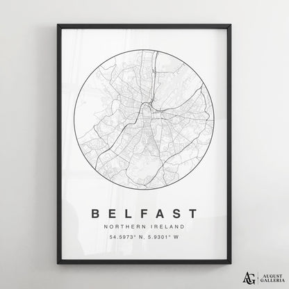 Belfast Minimalist Map