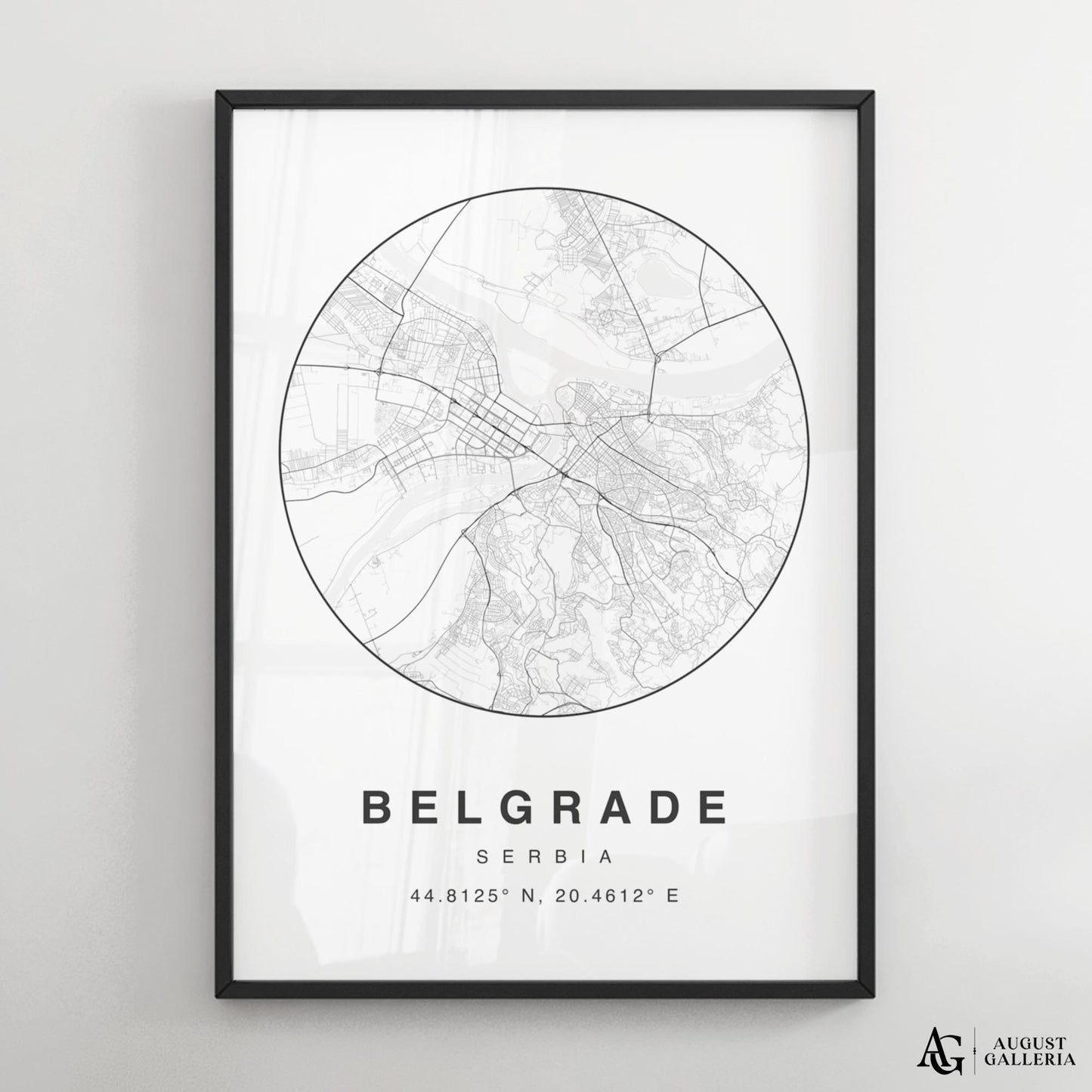 Belgrade Minimalist Map