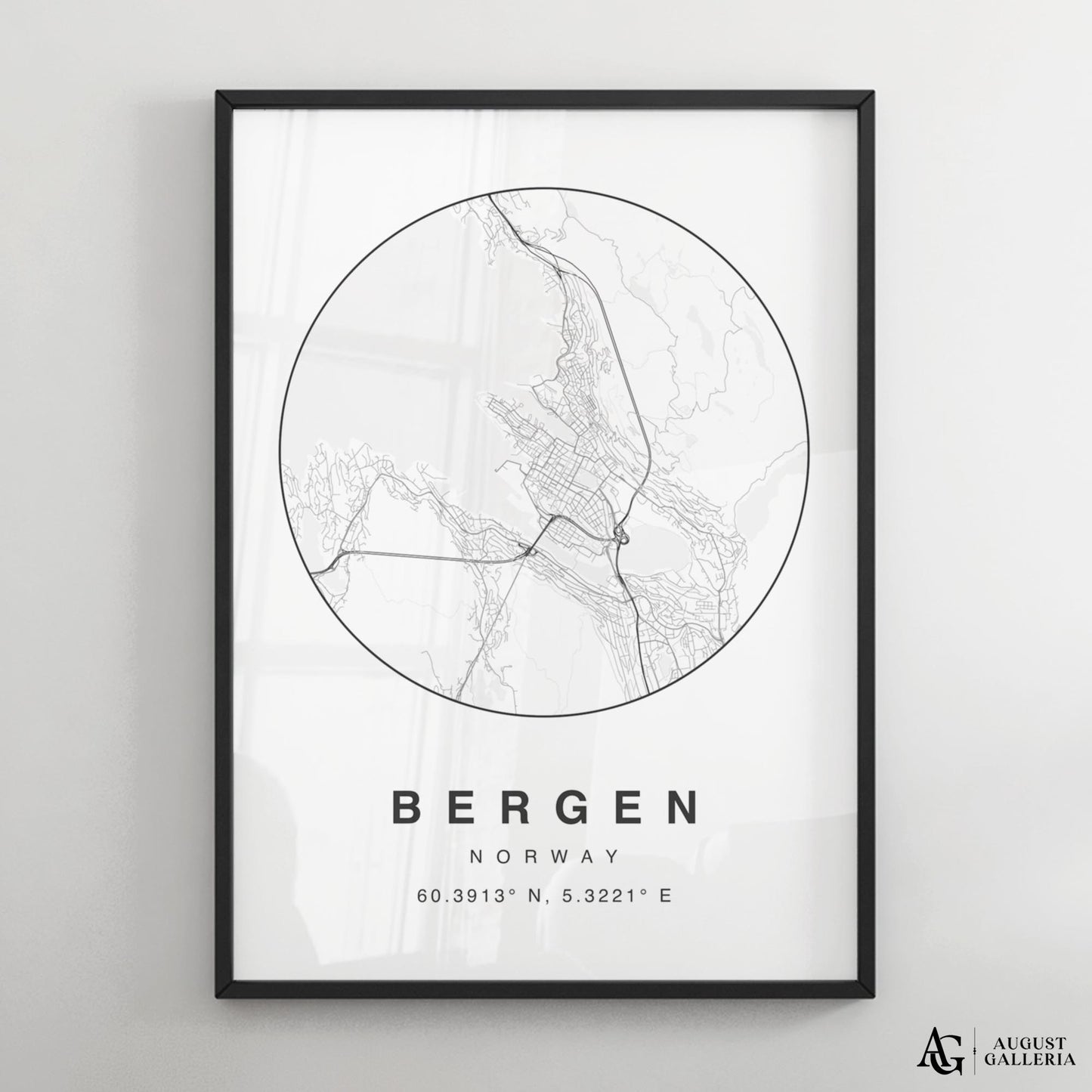 Bergen Minimalist Map