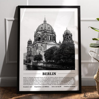 Berlin Black & White City Print