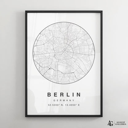 Berlin Minimalist Map