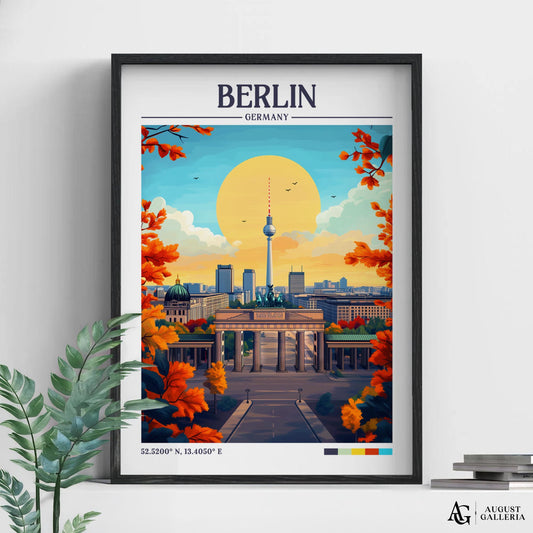 Berlin Germany Retro Travel Print