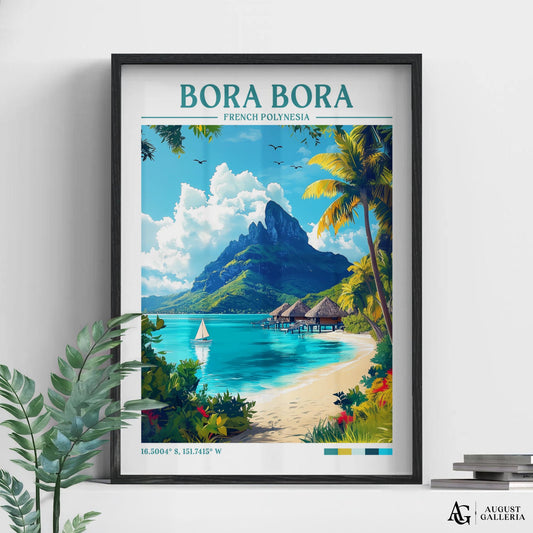 Bora Bora Retro Travel Print