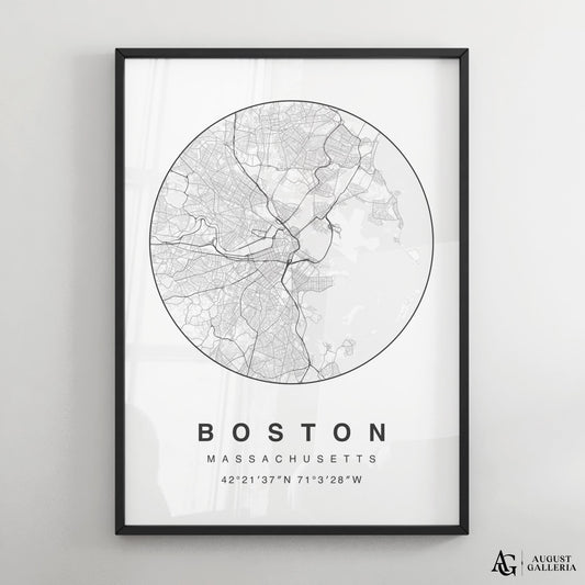 Boston Minimalist Map