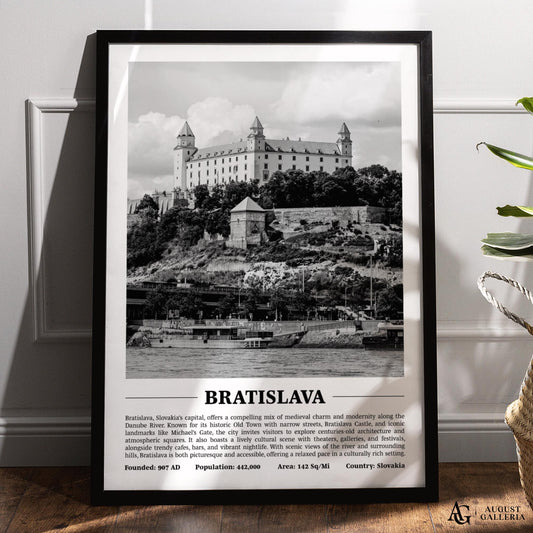 Bratislava Black & White City Print