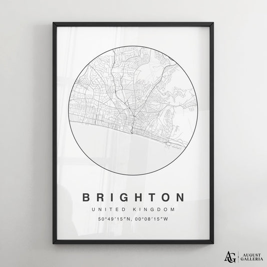 Brighton Minimalist Map