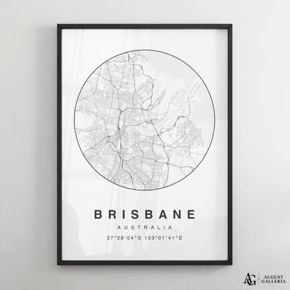 Brisbane Minimalist Map