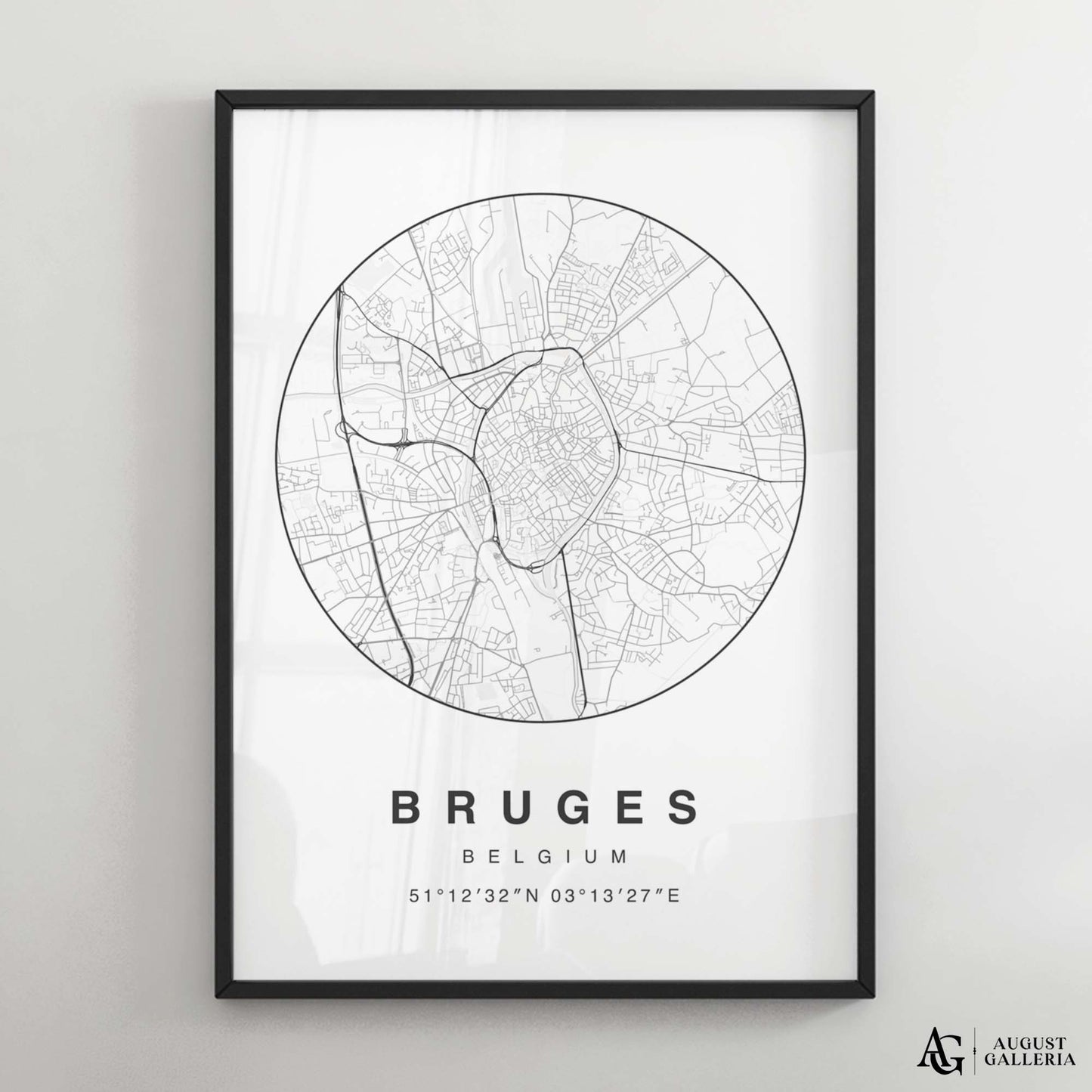 Bruges Minimalist Map