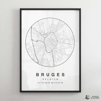 Bruges Minimalist Map