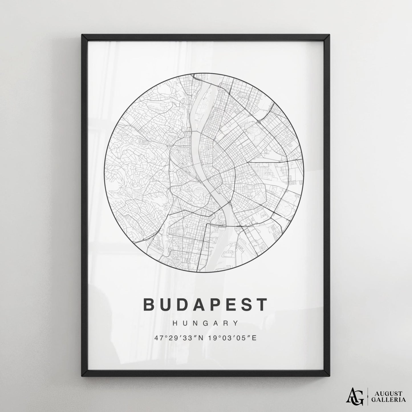 Budapest Minimalist Map
