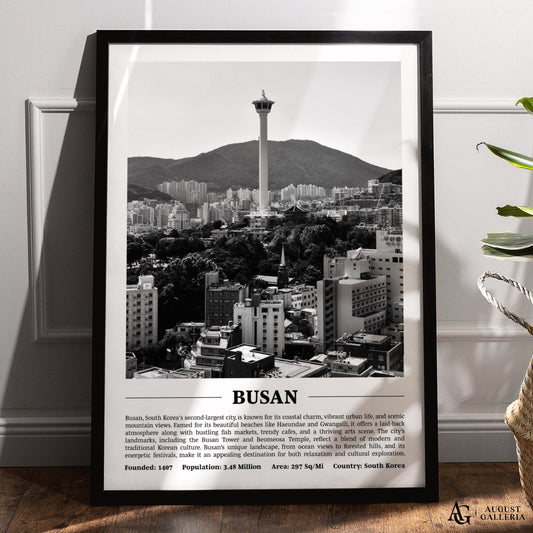 Busan Black & White City Print