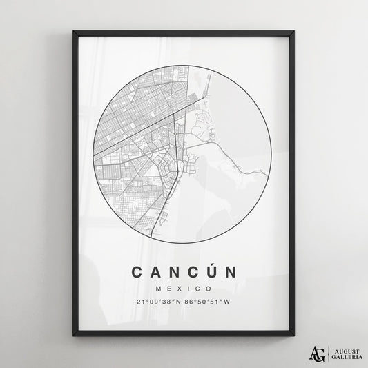 Cancun Minimalist Map