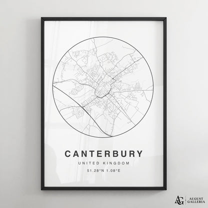 Canterbury Minimalist Map
