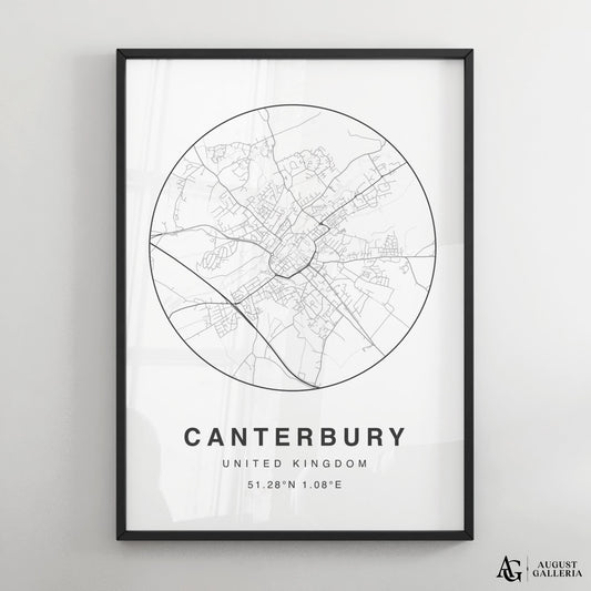 Canterbury Minimalist Map