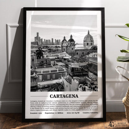 Cartagena Black & White City Print