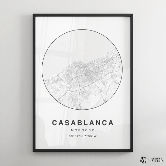 Casablanca Minimalist Map