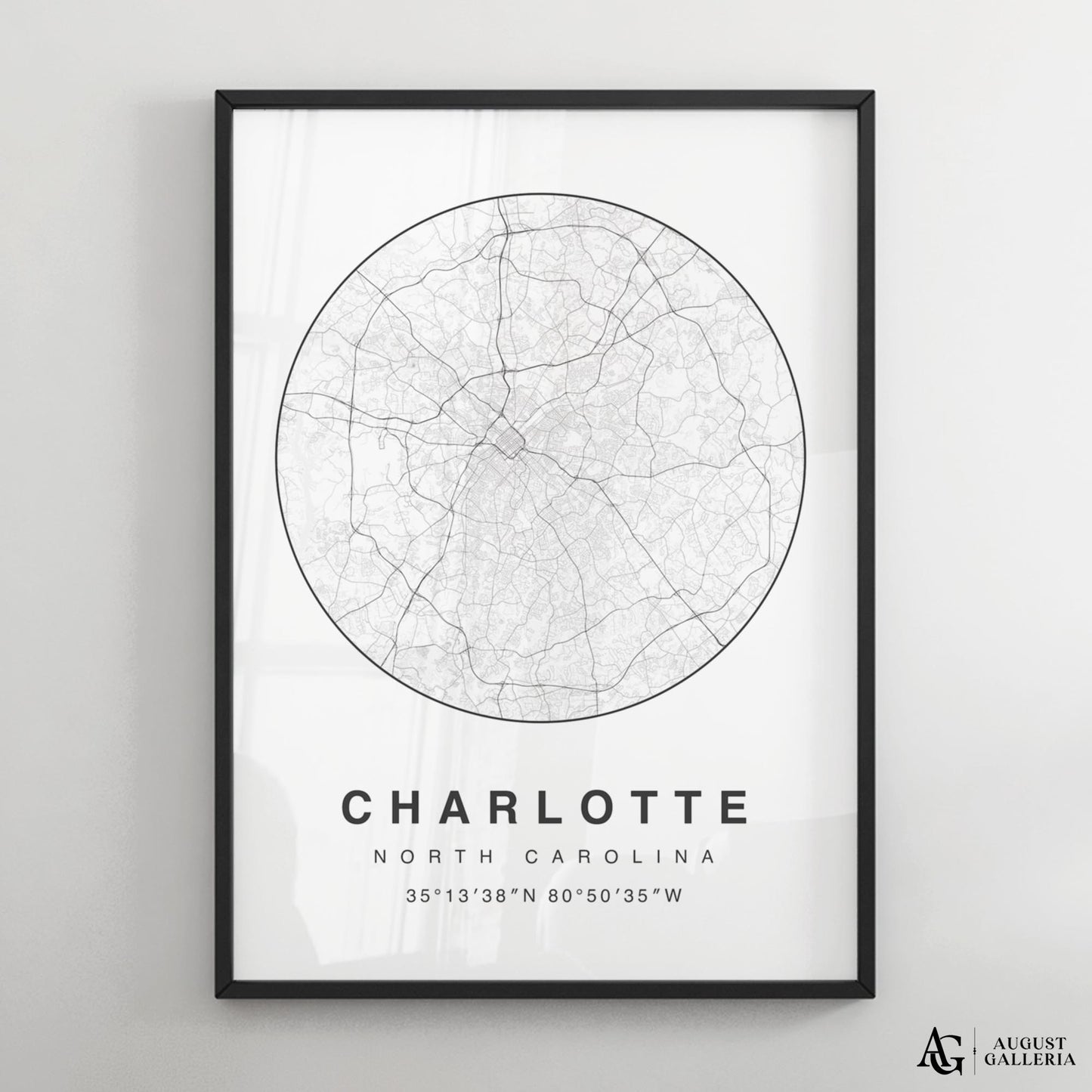 Charlotte Minimalist Map
