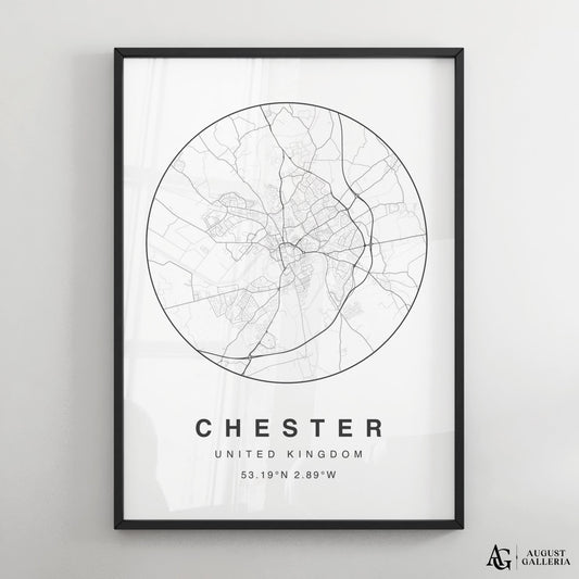 Chester Minimalist Map
