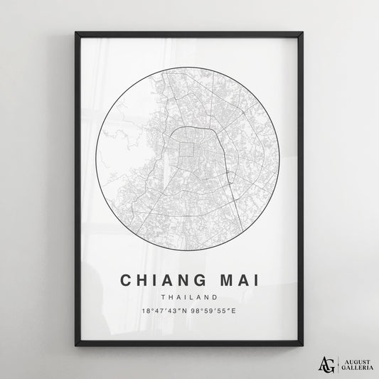 Chiang Mai Minimalist Map