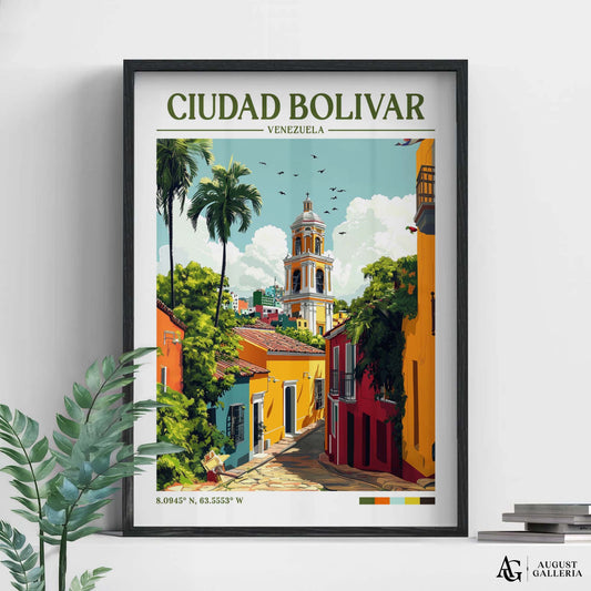Ciudad Bolívar Venezuela Retro Travel Print