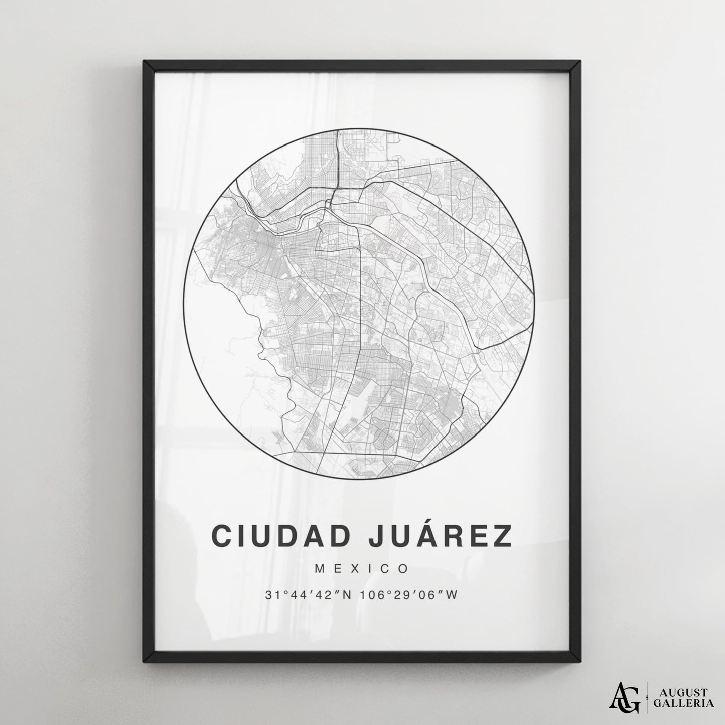 Ciudad Juarez Minimalist Map