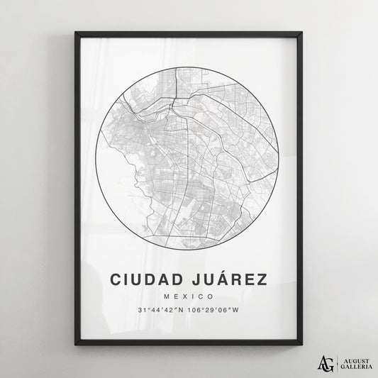 Ciudad Juarez Minimalist Map