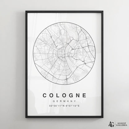 Cologne Minimalist Map