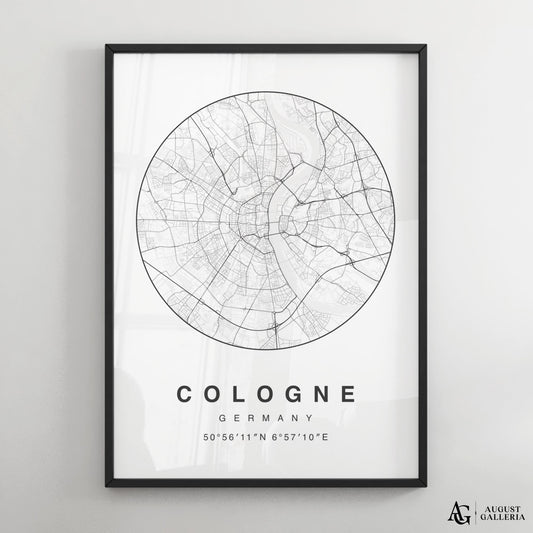 Cologne Minimalist Map