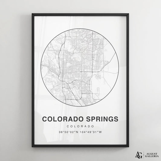 Colorado Springs Minimalist Map