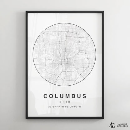 Columbus Minimalist Map