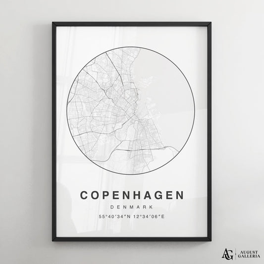 Copenhagen Minimalist Map