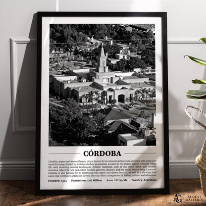 Córdoba Black & White City Print