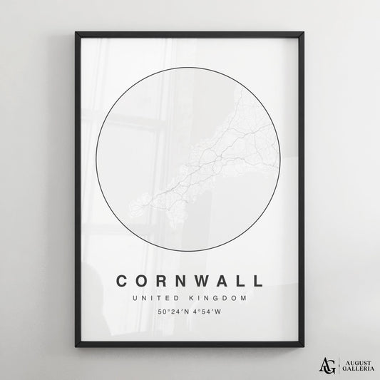Cornwall Minimalist Map
