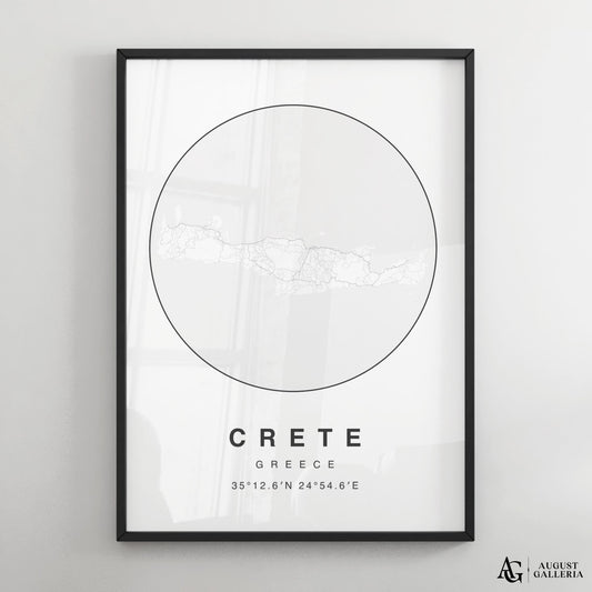 Crete Minimalist Map