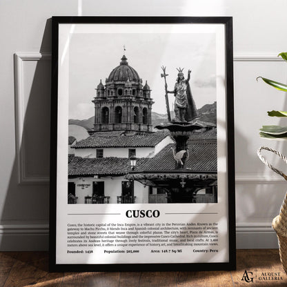 Cusco Black & White City Print