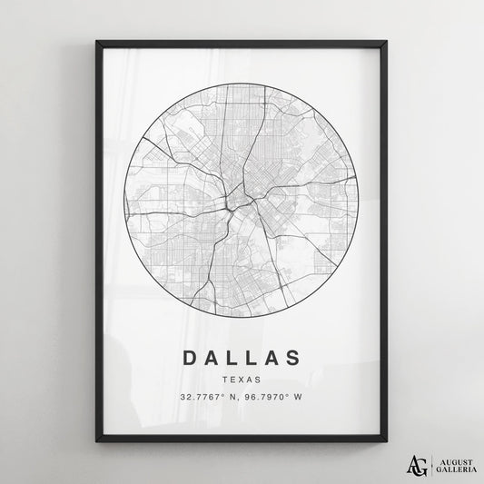 Dallas Minimalist Map